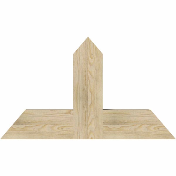 Ekena Millwork Portland Rough Sawn Timber Gable Bracket, Douglas Fir, 36"W x 21"H x 4"D x 6"F, 14/12 Pitch GBW036X21X0406POR00RDF - main